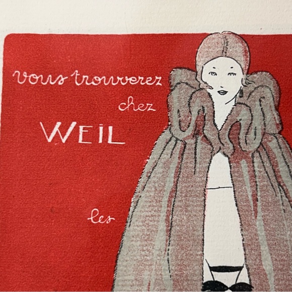 Gazette du Bon Ton, Advert for Weil Paris by Lucien Vogel - 1920 Art Engraving - Picture 9 of 12